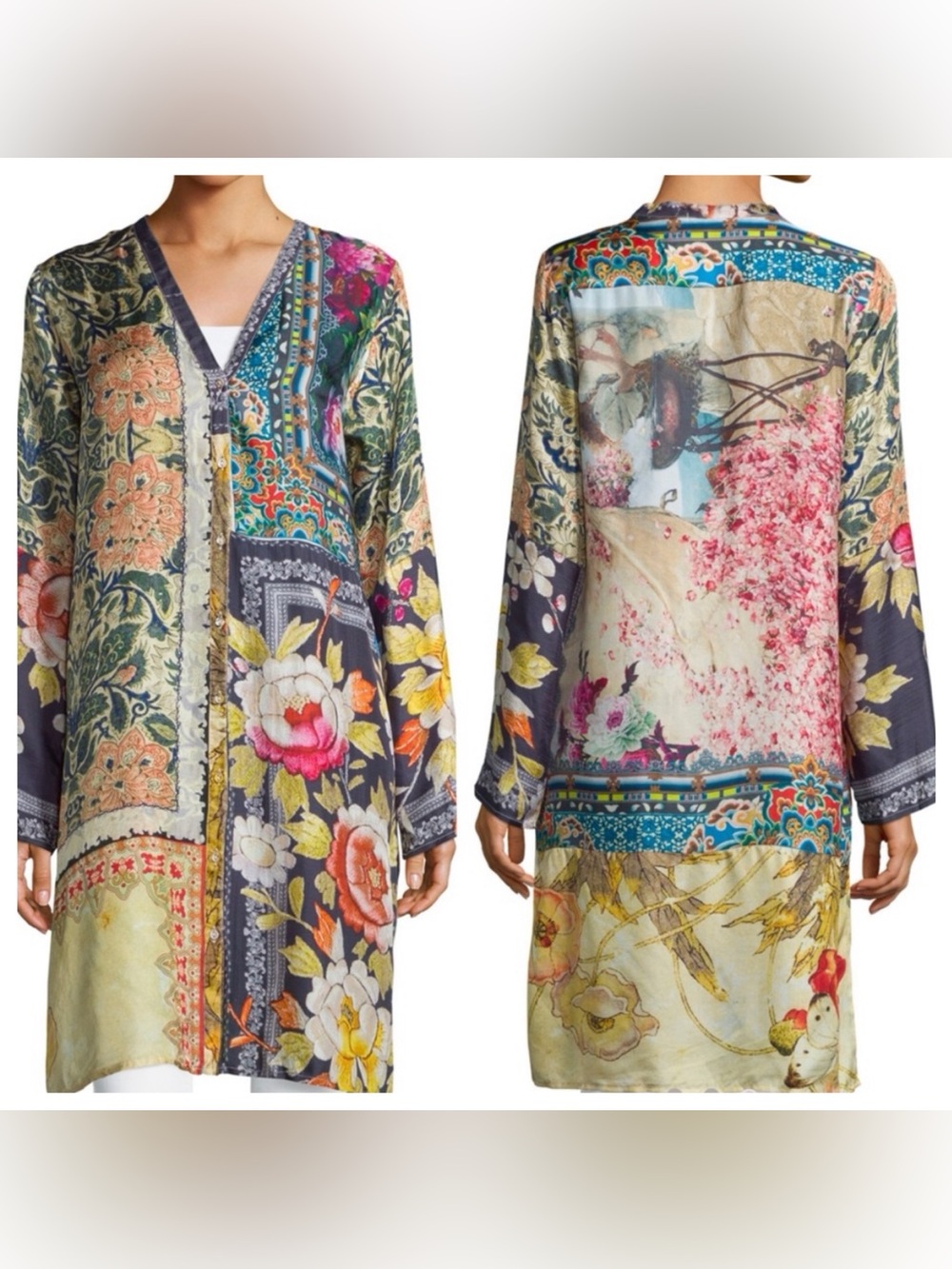 Johnny Was Shiro silk kimono/tunic (oversized) RARE NWT